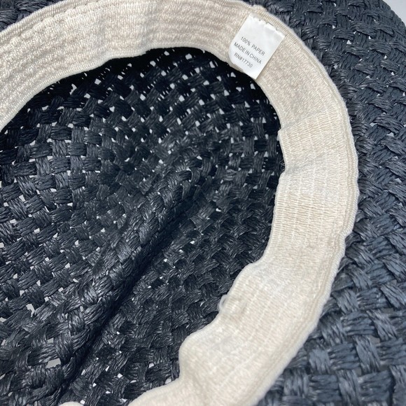 Black Straw Girls Rodeo Cowboy Hat W/ Tiara Elastic Band Inside comfort fit - Picture 8 of 8